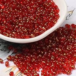 Красный Спрей роспись стекла бисер, арахис, красные, 4~5x2~2.5x2~2.5 мм, отверстие : 0.8~0.9 мм, Около 8500 шт / фунт