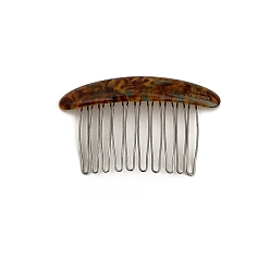 Сиена Ацетат целлюлозы (смола) аксессуары для волос, с металлическими гребнями для волос для женщин и девочек, цвет охры, 83x50 мм