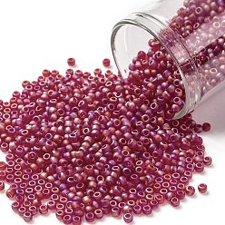 (165CF) Matte Transparent Garnet Тохо 11/0 круглые бусины, японский бисер, (165 cf) матовый прозрачный гранат, 11/0, 2.2 мм, отверстие : 0.8 мм, Около 1110 шт / 10 г