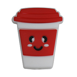 Красный Пищевые экологически чистые силиконовые фокусные шарики, чашка с улыбающимся лицом, красные, 31x25x9 мм