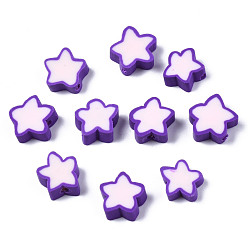 Индиго Бусины из полимерной глины , звезда, индиговые, 8.5~11x9~11x4 мм, отверстие : 1.6 мм