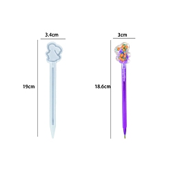 Кролик Силиконовые формы для ручек силуэта, формы для литья смолы, для уф-смолы, изготовление изделий из эпоксидной смолы, кролик, 190x34x10 мм