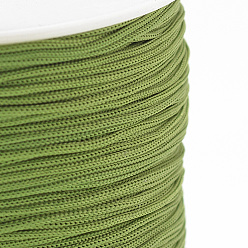 Olive Drab Polyester Cords, Olive Drab, 0.8mm, about 131.23~142.16 yards(120~130m)/roll