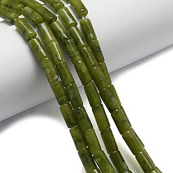Chinese Jade Натуральные китайские нефритовые бусины, нити из южного нефрита, колонка, 8x4~4.5 мм, отверстие : 0.6 мм, около 47 шт / нитка, 15.16'' (38.5 см)