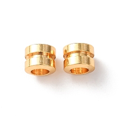 Настоящее золото 24K Латунные бусины, колонка, стойки покрытие, долговечный, без кадмия и без свинца, реальный 24 k позолоченный, 5x4 мм, отверстие : 3 мм