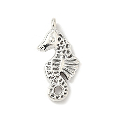 Sea Horse Подвески из сплава в тибетском стиле с морскими организмами, без кадмия и без свинца, античное серебро, морской конек, 22.5x11x2.5 мм, отверстие : 1.6 мм, 806 шт / 1000 г