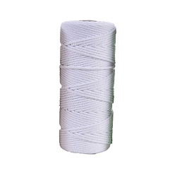 Белый Хлопковый шнур макраме, круглая веревка макраме для настенных вешалок, украшения в стиле бохо, макраме своими руками, белые, 3 мм, около 109.36 ярдов (100 м) / рулон