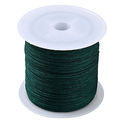 чирок 140м круглый полиэстеровый шнур с китайским узлом, для изготовления ювелирных изделий DIY, зелено-синие, 0.5 мм, около 153.11 ярдов (140 м) / рулон