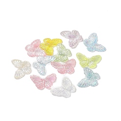 (52) Непрозрачная лаванда Прозрачные акриловые подвески, бабочка, поиск ювелирных изделий своими руками, разноцветные, 30x42x4 мм, отверстие : 2x2.8 мм, Около 230 шт / 500 г