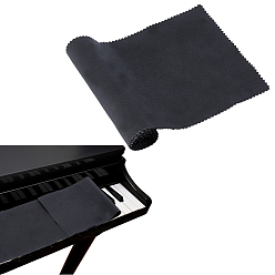 Black Microfiber Dustproof Cover for Piano Keyboard, Rectangle, Black, 1240x150x0.6mm