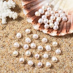 Кремово-белый 10шт. натуральные пресноводные жемчужные бусины, картофель, кремово-белые, 7.5~8x7~9 мм, отверстие : 0.7 мм