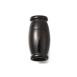 Черный Баррель 304 из нержавеющей стали магнитные застежки, чёрные, 14 мм, отверстие : 4 мм