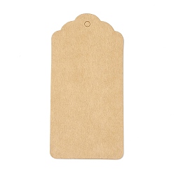 Цвет Древесины 100 подарочные бирки в виде головок из крафт-бумаги, пустой, деревесиные, 9.4x4.5x0.05 см, отверстие : 3.5 мм