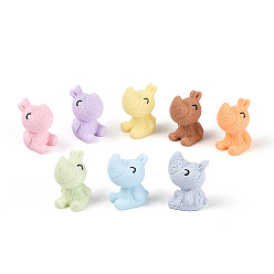 (52) Непрозрачная лаванда Украшения из смоляных носорогов, аксессуары для кукольного домика с микро-ландшафтом, притворяясь опорными украшениями, разноцветные, 11x14x19 мм