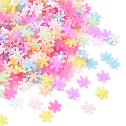 (52) Непрозрачная лаванда Ручной полимерной глины кабошонов, снежинка, разноцветные, 5.5x5x0.5 мм, Около 58820 шт / 1000 г