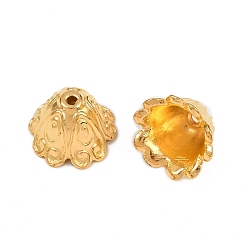 Золотой Тибетском стиле сплав шарик крышки, без кадмия, без никеля и без свинца, золотые, 15x11 мм, отверстие : 2 мм, внутренний диаметр: 10 мм, Около 460 шт / 1000 г