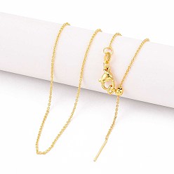 Настоящее золото 24K 1мм регулируемые ползунки из латуни, ожерелья-цепочки для мужчин и женщин, с 304 из нержавеющей стали омара застежками, реальный 24 k позолоченный, 19.69 дюйм (50 см) ~ 19.88 дюйм (50.5 см)