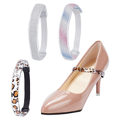 (52) Непрозрачная лаванда 6 наборы 3 стильные блестящие шнурки из смолы, препятствующие распусканию обуви на высоком каблуке, с эластичными ремнями из полиэстера и пластиковыми зажимами, разноцветные, внутренний диаметр: 68~70 мм, 10~12 мм, 2 шт / комплект, 2 наборы / стиль