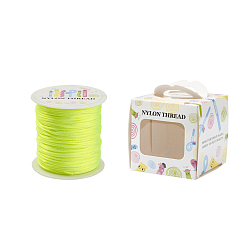 Желтый Нейлоновая нить, гремучий атласный шнур, желтые, 1.5 мм, около 100 ярдов / рулон (300 футов / рулон)