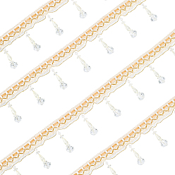 Светло-желтый 4м полиэстер, шелк и пластиковые аксессуары для штор, светло-желтый, 3-1/8 дюйм (80 мм), около 4.37 ярдов (4 м) / комплект