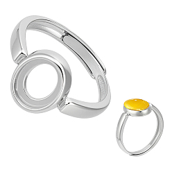 Платина 1pc 925 регулируемые компоненты кольца из стерлингового серебра, настройки овальных колец, 1Замшевая ткань из ПК, квадратная салфетка для полировки серебра, платина, лоток : 9x7 мм, 3 мм, внутренний диаметр: 17.2 мм