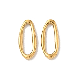 Настоящее золото 18K 304 из нержавеющей стали овальные соединительные кольца, ионное покрытие (ip), реальный 18 k позолоченный, 14x6x1.5 мм, внутренний диаметр: 10.5x3 мм