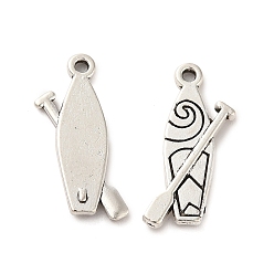 Античное Серебро Сплавочные подвески тибетского стиля, бутылка очарование, античное серебро, 19x10x1.4 мм, отверстие : 1.2 мм, Около 714 шт / 500 г