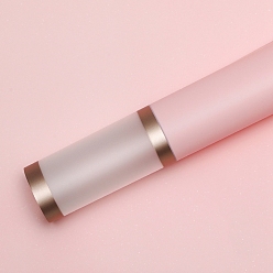 Pink 20 листы с золотым краем водонепроницаемая пластиковая подарочная упаковочная бумага opp, квадратный, сложенный букет цветов украшение оберточной бумаги, розовые, 565x565 мм