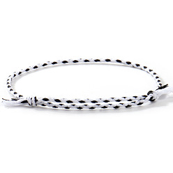 Белый Плетеные браслеты из хлопкового шнура в стиле бохо, двухслойные браслеты для женщин, белые, внутренний диаметр: 11 дюйм (28 см)