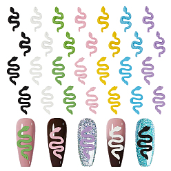 (52) Непрозрачная лаванда 28 шт. 14 кабошоны из цинкового сплава в стиле змеи, окрашенные распылением, ногтей декоративные аксессуары, разноцветные, 17~18.5x7~8.5x1.5~2 мм, 2 шт / стиль