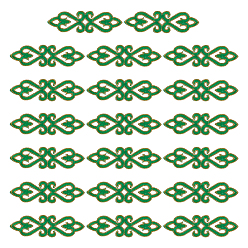 Зеленый Заплатки с вышивкой облаков нитками для пришивания и утюжки, аппликации из полиэстера, зелёные, 40x127x1 мм
