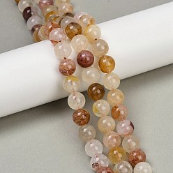 Красный Кварц Нити бусин из натурального железистого кварца, круглые, 10~10.5 мм, отверстие : 1 мм, около 37~38 шт / нитка, 15.55''~15.35'' (39~39.5 см)