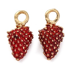 Винограды Подвески из эмали и сплава, фрукты чары, винограды, 15.5x8x6.5 мм, отверстие : 2.5 мм