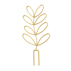 Золотистый Листовидная железная шпалера для растений, декоративная опора для горшечных вьющихся растений, золотые, 314x141x3.5 мм