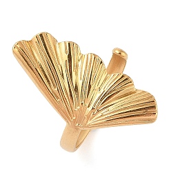 Настоящее золото 14K Ионное покрытие (IP) 304 открытые манжеты из нержавеющей стали для женщин, реальный 14 k позолоченный, внутренний диаметр: 18 мм