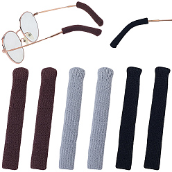Couleur Mélangete Embouts de lunettes en polyester, couleur mixte, 61x7x4mm, 3 paires / ensemble