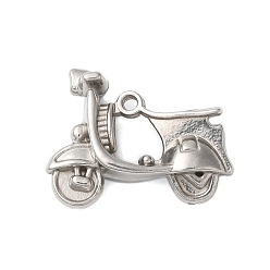 Нержавеющая Сталь Цвет Не тускнеющие 304 подвески из нержавеющей стали, электромобиль очарование, цвет нержавеющей стали, 18x23x7.5 мм, отверстие : 1.2 мм