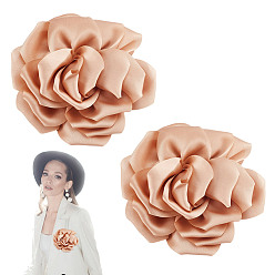 Светло-коричневый 2 шт. полиэфирные железные булавки-цветы, с круглым войлоком, загар, 153 мм