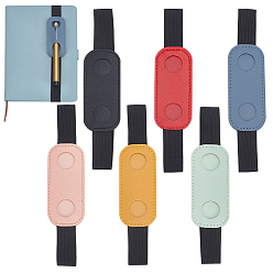 (52) Непрозрачная лаванда 6 шт. 6 цветной чехол для ручки из искусственной кожи, держатель для карандашей на резинке для блокнота, для офиса и школьных принадлежностей, прямоугольные, разноцветные, внутренний диаметр: 120 мм, 1 шт / цвет