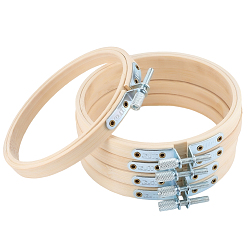 Кукурузный Шелк Бамбуковые пяльцы, с железной фурнитурой, кольцо, цвет колоса кукурузы, 120x107x10 мм, внутренний диаметр: 95 мм