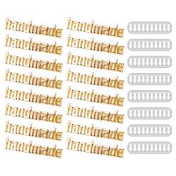 Platinum & Light Gold 16шт. декоративные пряжки для этикеток на сумки из железа, слово ручной работы, платина и светлое золото, 8.5x44.5x16 мм