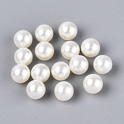 Бежевый ABS имитация жемчужные бусины акриловые, без отверстия , круглые, бежевые, 4.5 мм, Около 10000 шт / 500 г