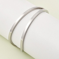 Нержавеющая Сталь Цвет 304 женские браслеты-манжеты из нержавеющей стали, цвет нержавеющей стали, внутренний диаметр: 1.89 дюйм (4.8 см) x 2.05 дюйм (5.2 см)