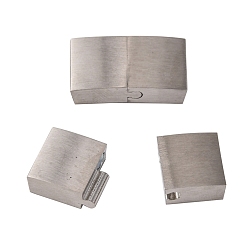 Нержавеющая Сталь Цвет Не тускнеет 316 хирургические штыковые застежки из нержавеющей стали, прямоугольные, цвет нержавеющей стали, 21x12.5x5 мм, внутренний диаметр: 10.5x3 мм