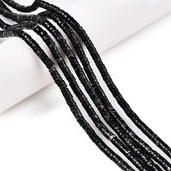 Черный Натуральные имперские нитки из бисера яшмы, окрашенные, диск, Heishi бусы, чёрные, 4.5x1.5~2.5 мм, отверстие : 0.8~1 мм, около 169~171 шт / нитка, 15.75~17.08'' (40~42.7 см)