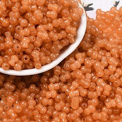 Шоколадный Стеклянные бусины прозрачных цветов, гриб, цвет шоколада, 5.5x4.5 мм, отверстие : 1 мм, 4150 шт / фунт