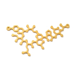 Golden 201 Stainless Steel Pendants, Molecular Structure Charms, Golden, 25.5x42x1mm, Hole: 1mm