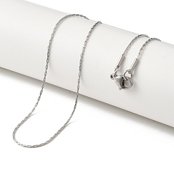 Нержавеющая Сталь Цвет Устойчивые к потускнению модные унисекс 304 ожерелья из нержавеющей стали с цепочкой «бостон», с карабин-лобстерами , цвет нержавеющей стали, 19.7 дюйм (50 см)