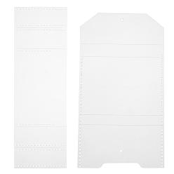 Прозрачный Шаблон кошелька, модель ручной работы из кожи акриловые узоры, прозрачные, 216x70x2.5 мм, отверстия: 1.5 mm, 191x105x2.5 mm, отверстия : 1.5 mm и 2.5 мм