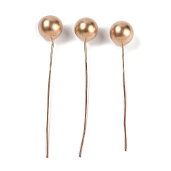 Золотистый Пенопласт имитация рождественской ягоды, с железной проволокой и пластиком, для рождественского венка, золотые, 54~64x10.5 мм